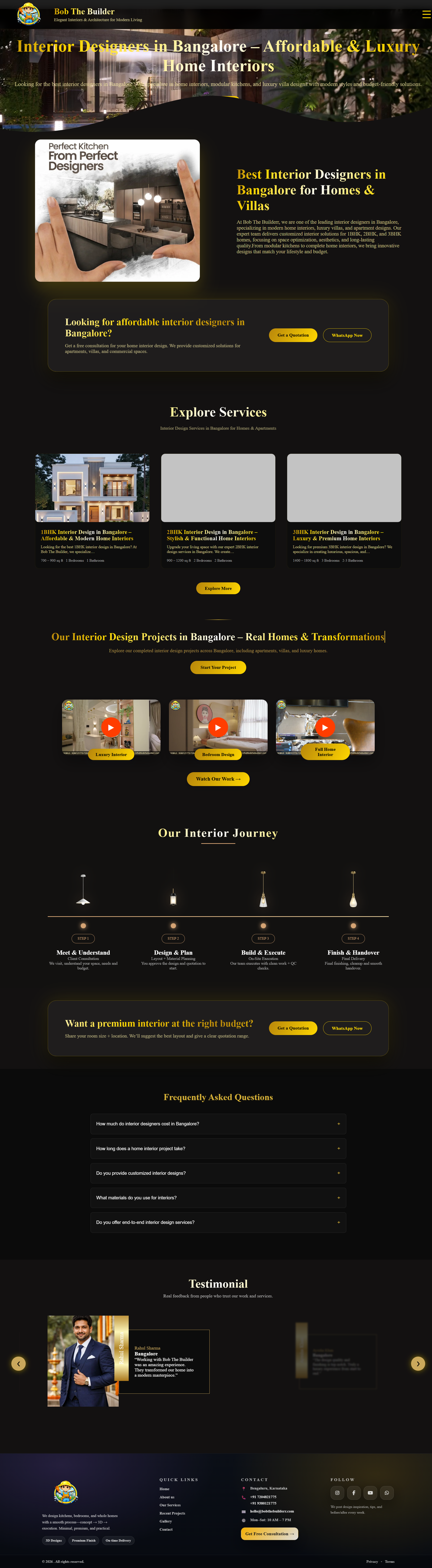 Interior Design Studio Website