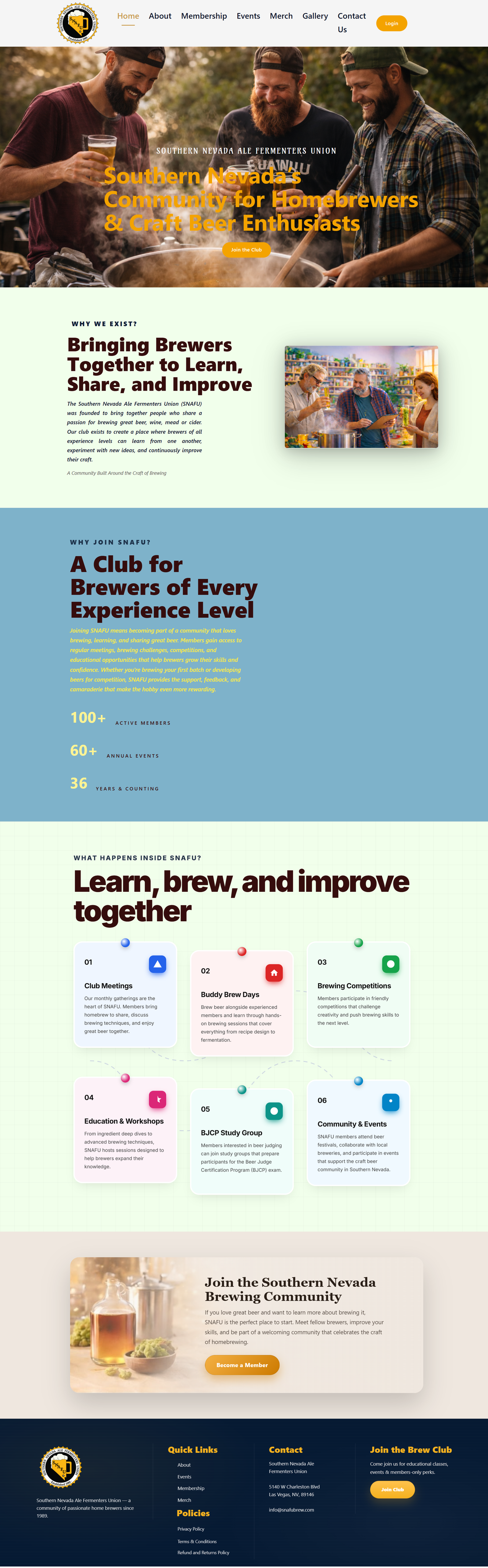 Snafu Brews Website
