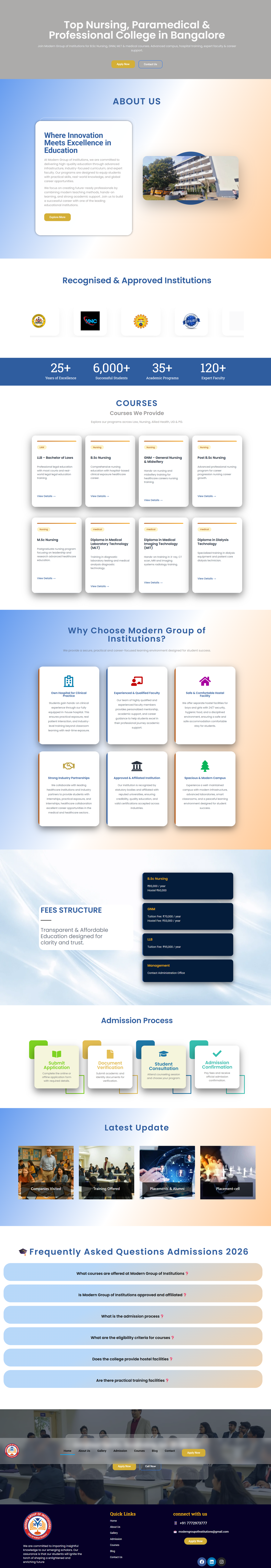 Modern Group College Website
